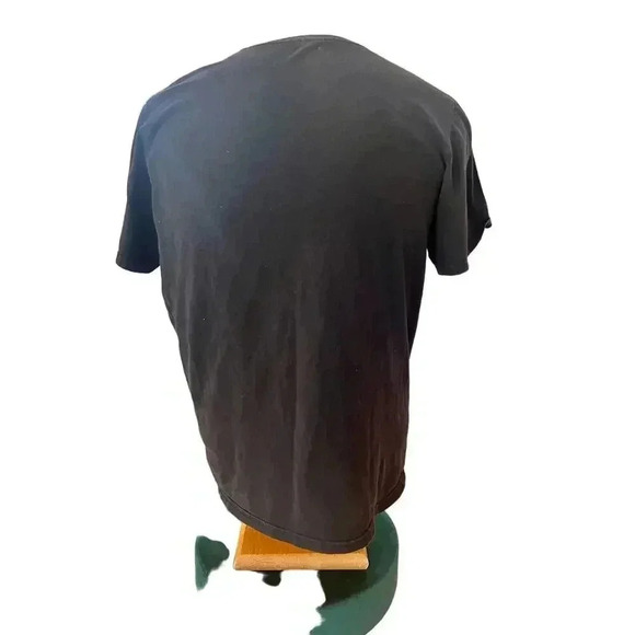 ADIDAS MENS SIZE LARGE TSHIRT BLACK AND GREEN - Picture 4 of 5